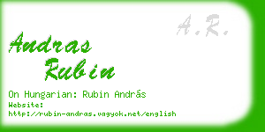 andras rubin business card