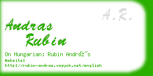andras rubin business card